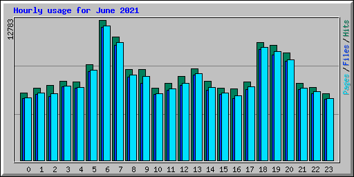 Hourly usage for June 2021